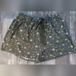 Green and White Sleep Shorts with Star print by Rue 21